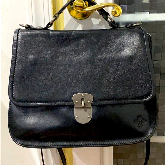💕Patricia Nash black leather large crossbody bag - Picture 1 of 16